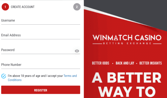 How to register at WinMatch365 Register an account